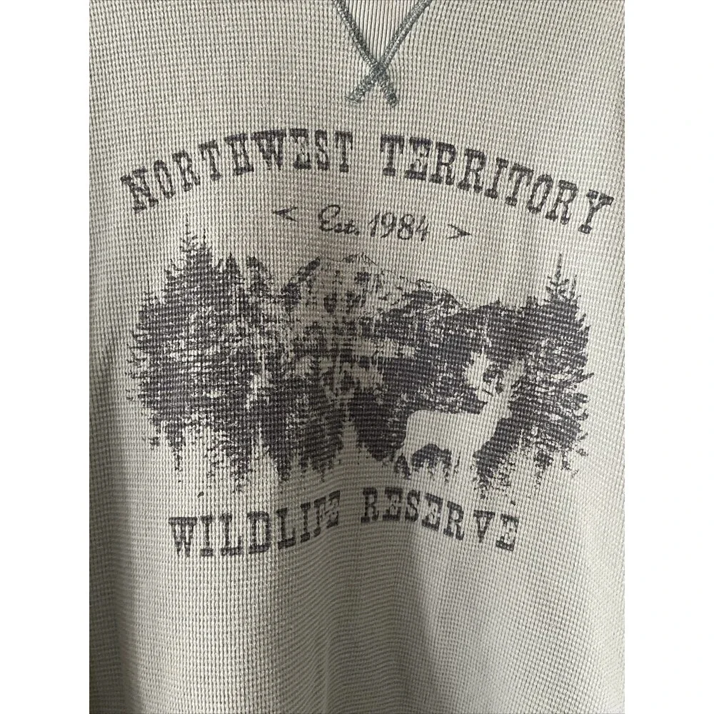 Northwest Territory Mens‎ Thermal Waffle Shirt XLT Tall Blue Outdoors Warm
